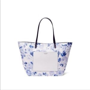 *NWT* Victoria's Secret blue floral tote bag